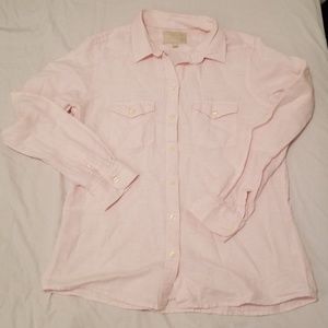 NWOT Banana Republic pink soft wash shirt sz L